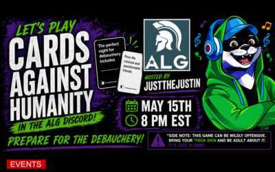 Join Us for Cards Against Humanity With JustTheJustin May 15 at 5PM PST / 8PM EST