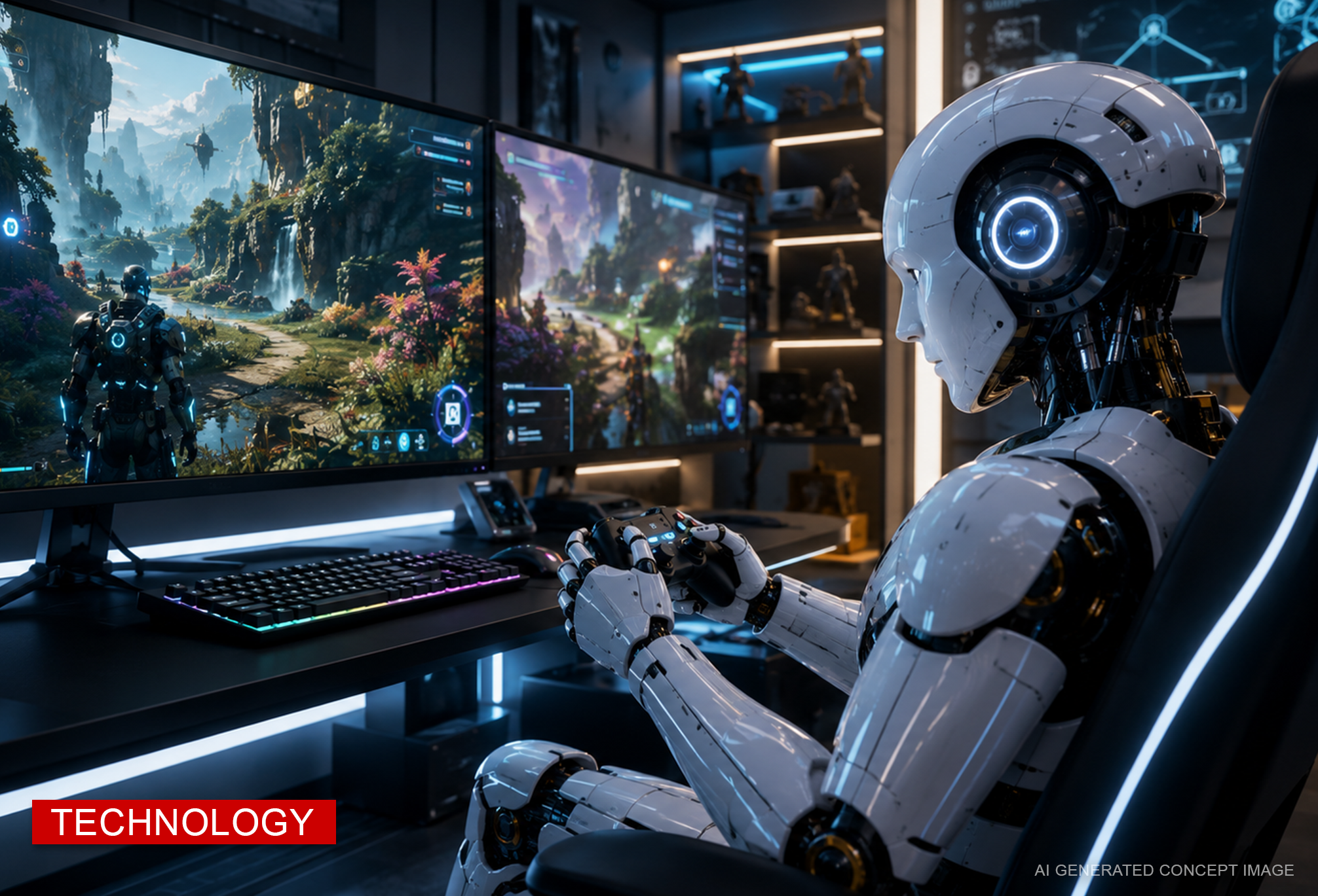ROBOT PLAYING VIDEO GAMES